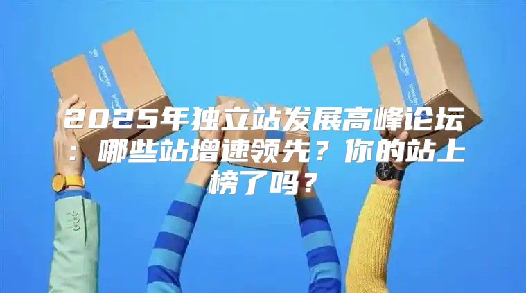 2025年独立站发展高峰论坛：哪些站增速领先？你的站上榜了吗？