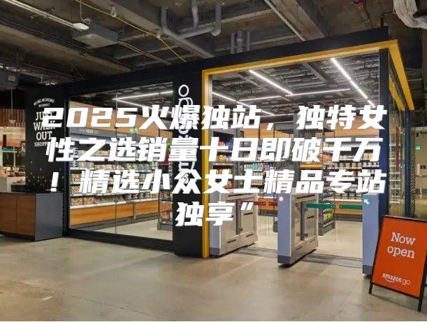 2025火爆独站，独特女性之选销量十日即破千万！精选小众女士精品专站独享”