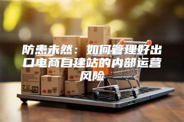 防患未然：如何管理好出口电商自建站的内部运营风险