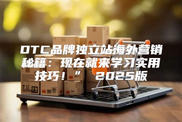 DTC品牌独立站海外营销秘籍：现在就来学习实用技巧！” 2025版