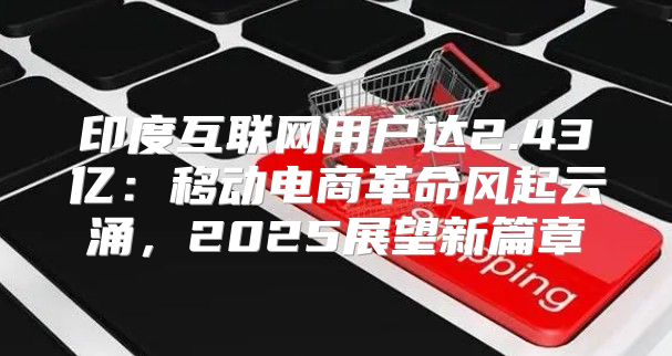 印度互联网用户达2.43亿：移动电商革命风起云涌，2025展望新篇章
