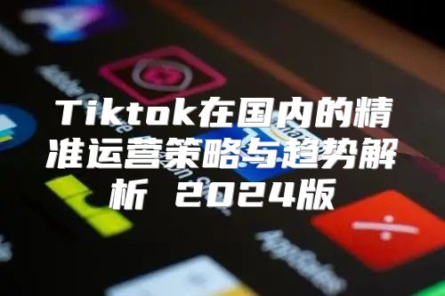 Tiktok在国内的精准运营策略与趋势解析 2025版