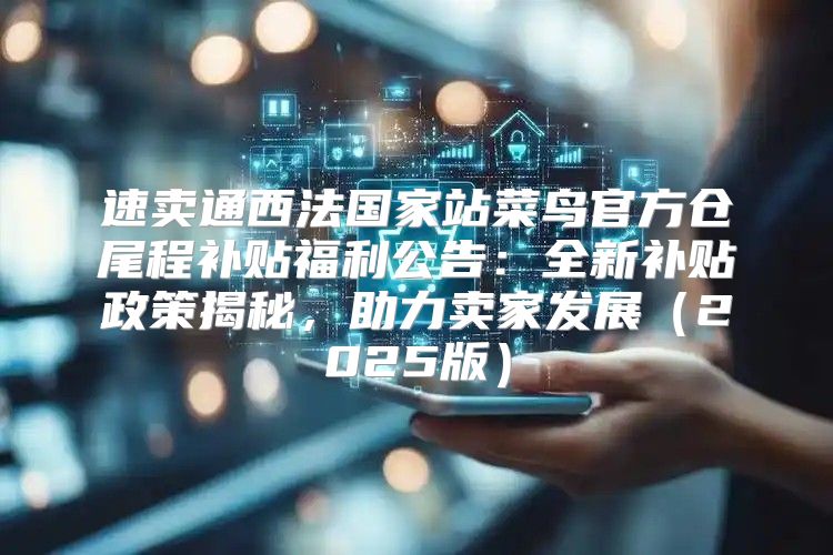 速卖通西法国家站菜鸟官方仓尾程补贴福利公告：全新补贴政策揭秘，助力卖家发展2025版
