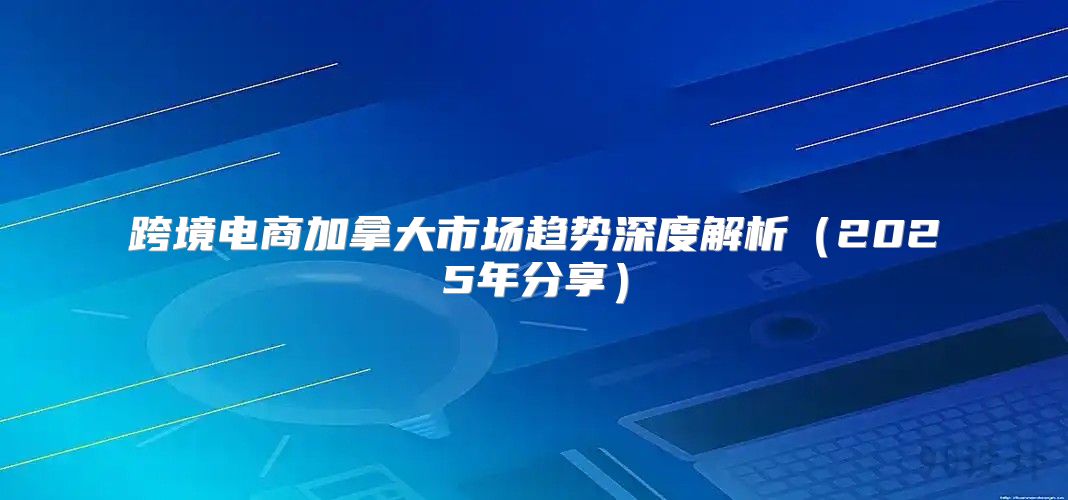 跨境电商加拿大市场趋势深度解析2025年分享