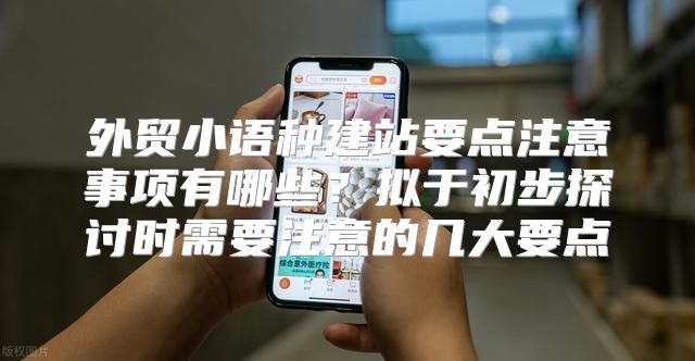 外贸小语种建站要点注意事项有哪些？拟于初步探讨时需要注意的几大要点