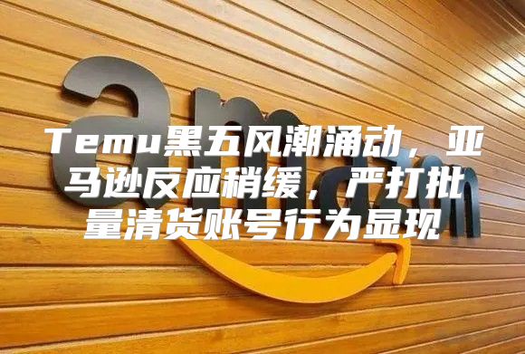 Temu黑五风潮涌动，亚马逊反应稍缓，严打批量清货账号行为显现
