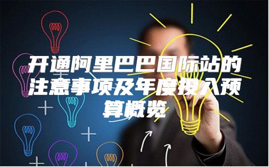 开通阿里巴巴国际站的注意事项及年度投入预算概览