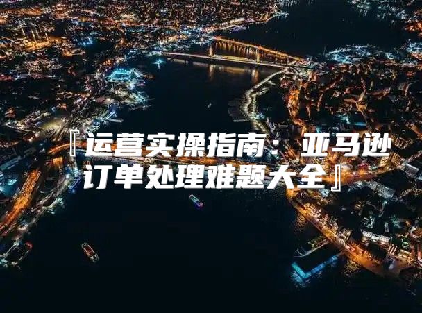 『运营实操指南：亚马逊订单处理难题大全』