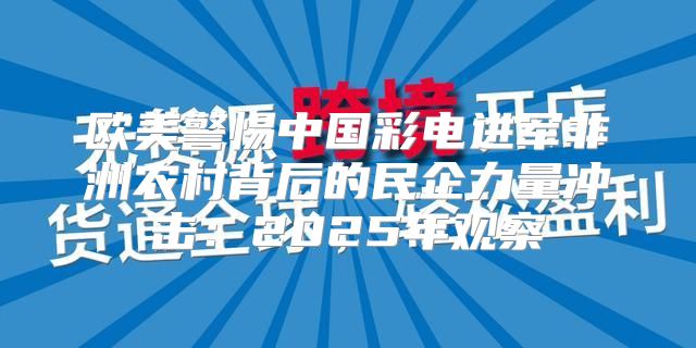 欧美警惕中国彩电进军非洲农村背后的民企力量冲击：2025年观察
