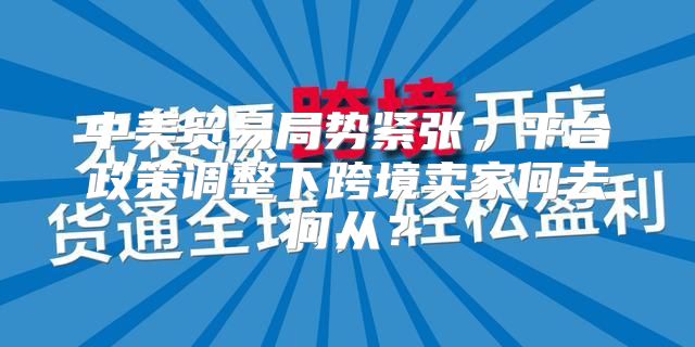 中美贸易局势紧张，平台政策调整下跨境卖家何去何从？