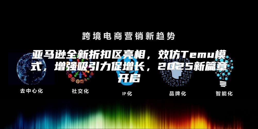 亚马逊全新折扣区亮相，效仿Temu模式，增强吸引力促增长，2025新篇章开启