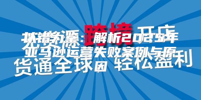 以错为鉴：解析2025年亚马逊运营失败案例与原因