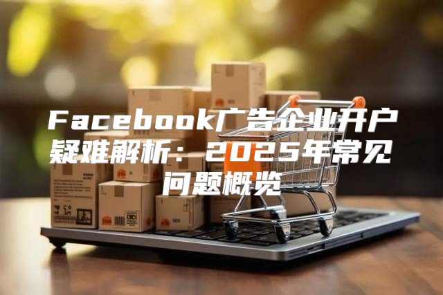 Facebook广告企业开户疑难解析：2025年常见问题概览