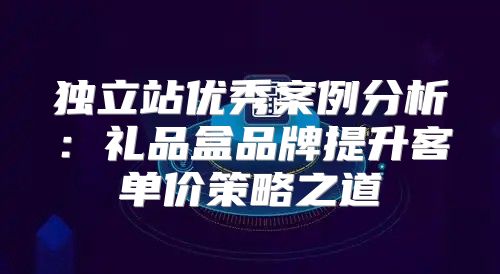 独立站优秀案例分析：礼品盒品牌提升客单价策略之道