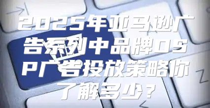 2025年亚马逊广告系列中品牌DSP广告投放策略你了解多少？