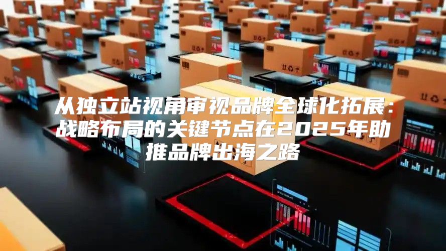 从独立站视角审视品牌全球化拓展：战略布局的关键节点在2025年助推品牌出海之路