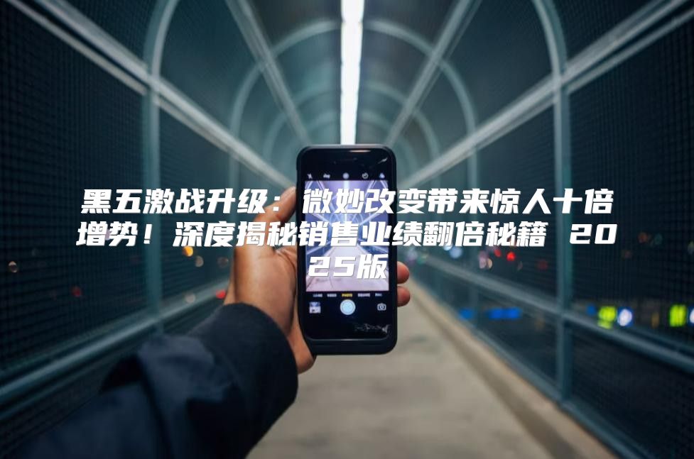 黑五激战升级：微妙改变带来惊人十倍增势！深度揭秘销售业绩翻倍秘籍 2025版