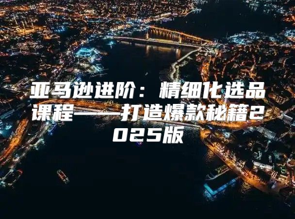 亚马逊进阶：精细化选品课程——打造爆款秘籍2025版