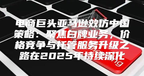 电商巨头亚马逊效仿中国策略：聚焦白牌业务，价格竞争与托管服务升级之路在2025年持续深化