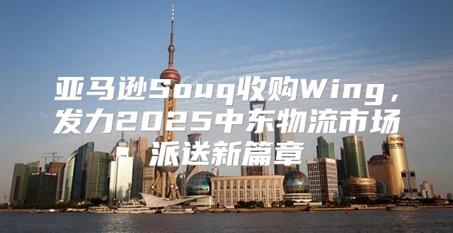 亚马逊Souq收购Wing，发力2025中东物流市场派送新篇章