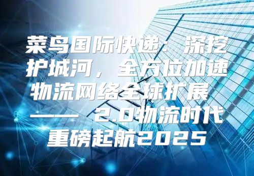 菜鸟国际快递：深挖护城河，全方位加速物流网络全球扩展 —— 2.0物流时代重磅起航2025