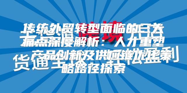 传统外贸转型面临的三大痛点深度解析：人才重塑、产品创新及供应链优化策略路径探索