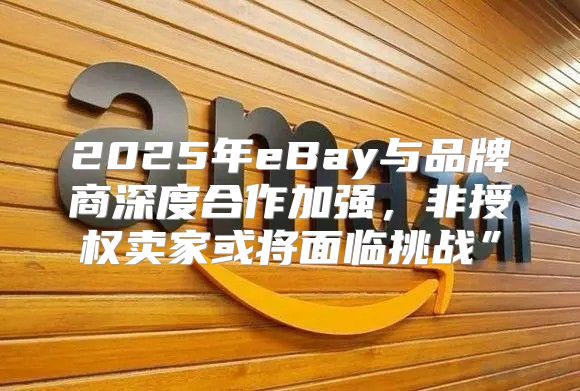 2025年eBay与品牌商深度合作加强，非授权卖家或将面临挑战”