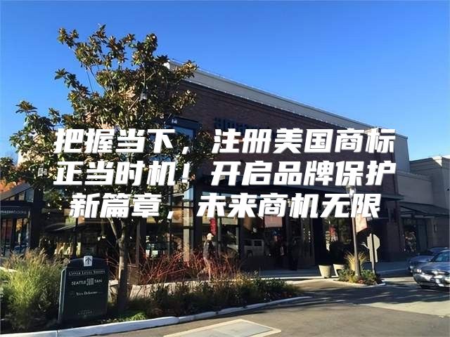 把握当下，注册美国商标正当时机！开启品牌保护新篇章，未来商机无限