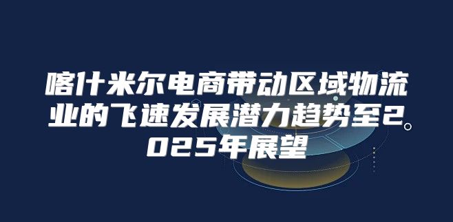 喀什米尔电商带动区域物流业的飞速发展潜力趋势至2025年展望