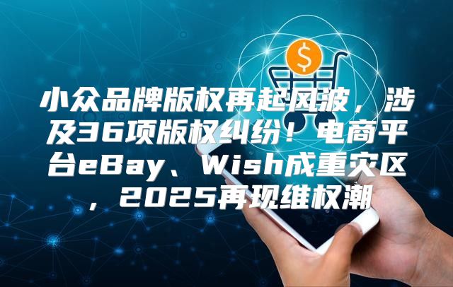 小众品牌版权再起风波，涉及36项版权纠纷！电商平台eBay、Wish成重灾区，2025再现维权潮