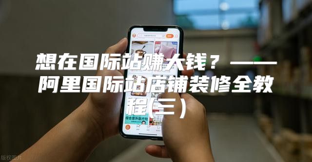想在国际站赚大钱？——阿里国际站店铺装修全教程(三