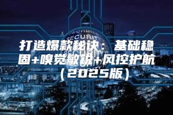 打造爆款秘诀：基础稳固+嗅觉敏锐+风控护航2025版