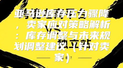 亚马逊库存压力骤降，卖家应对策略解析：库存调整与未来规划调整建议针对卖家