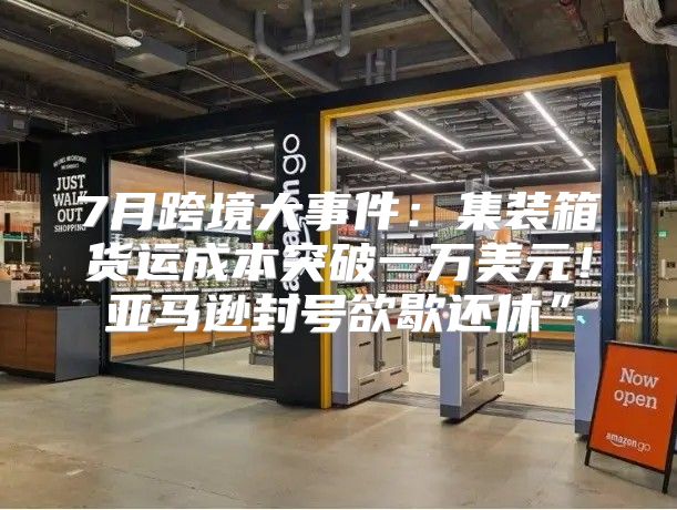 7月跨境大事件：集装箱货运成本突破一万美元！亚马逊封号欲歇还休”
