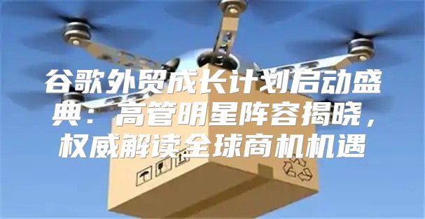 谷歌外贸成长计划启动盛典：高管明星阵容揭晓，权威解读全球商机机遇