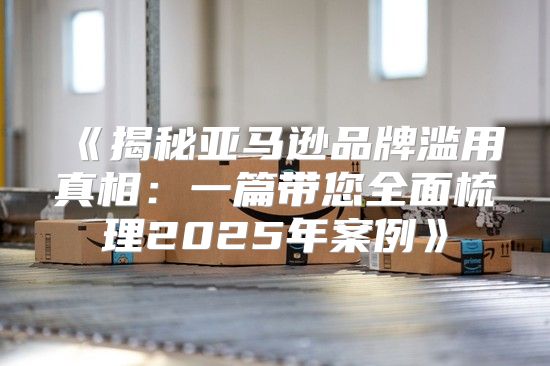 揭秘亚马逊品牌滥用真相：一篇带您全面梳理2025年案例