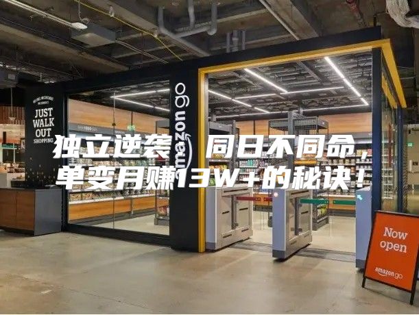 独立逆袭：同日不同命，单变月赚13W+的秘诀！