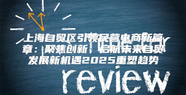 上海自贸区引领民营电商新篇章：聚焦创新，启航未来自贸发展新机遇2025重塑趋势