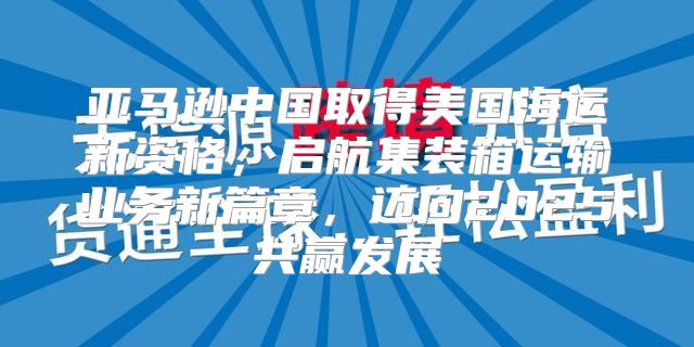 亚马逊中国取得美国海运新资格，启航集装箱运输业务新篇章，迈向2025共赢发展