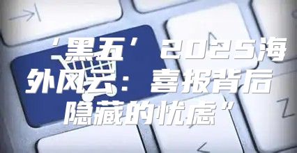 ‘黑五’2025海外风云：喜报背后隐藏的忧虑”
