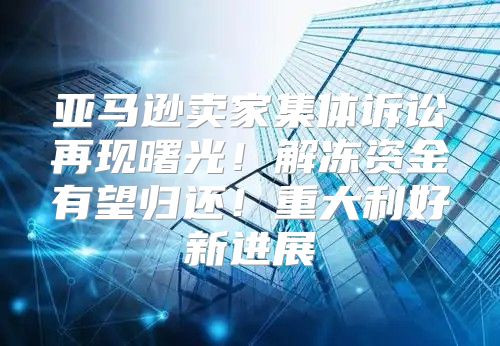 亚马逊卖家集体诉讼再现曙光！解冻资金有望归还！重大利好新进展