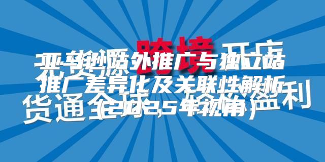 亚马逊站外推广与独立站推广差异化及关联性解析2025年视角