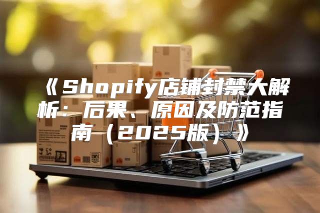 Shopify店铺封禁大解析：后果、原因及防范指南2025版