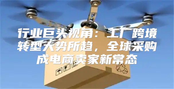 行业巨头视角：工厂跨境转型大势所趋，全球采购成电商卖家新常态