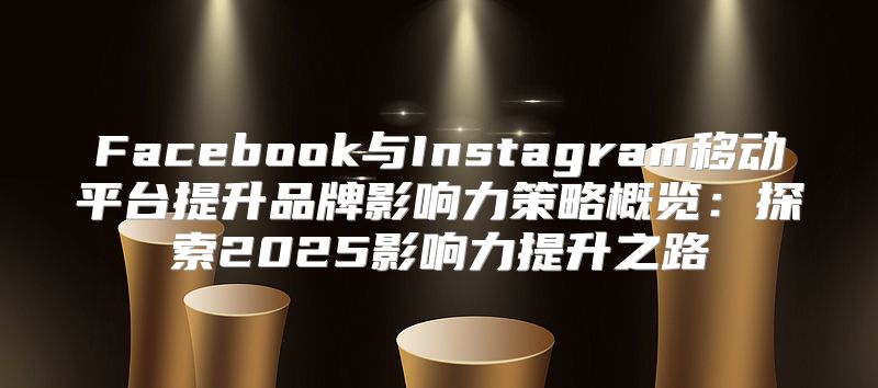 Facebook与Instagram移动平台提升品牌影响力策略概览：探索2025影响力提升之路