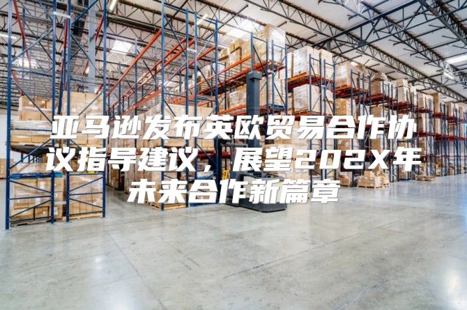 亚马逊发布英欧贸易合作协议指导建议，展望202X年未来合作新篇章