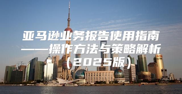 亚马逊业务报告使用指南——操作方法与策略解析2025版