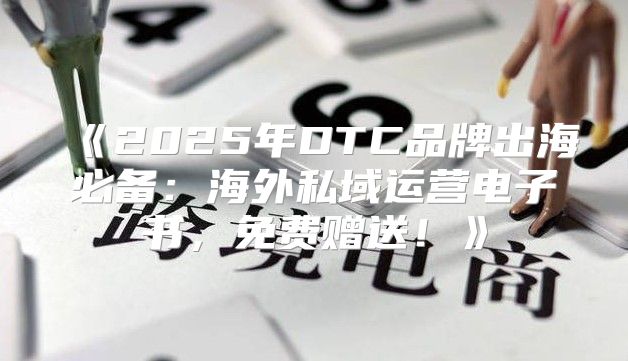 2025年DTC品牌出海必备：海外私域运营电子书，免费赠送！