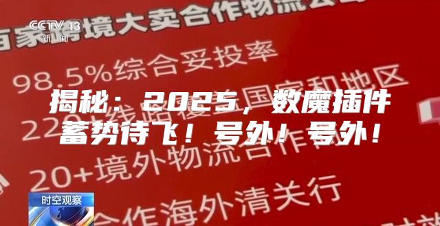 揭秘：2025，数魔插件蓄势待飞！号外！号外！