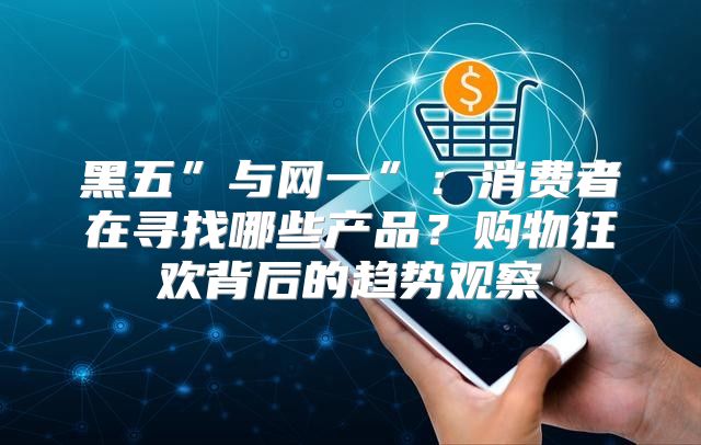 黑五”与网一”：消费者在寻找哪些产品？购物狂欢背后的趋势观察